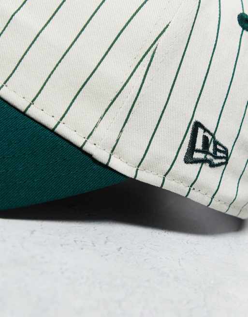 New Era LA Dodgers pinstripe hoodie in green exclusive to ASOS