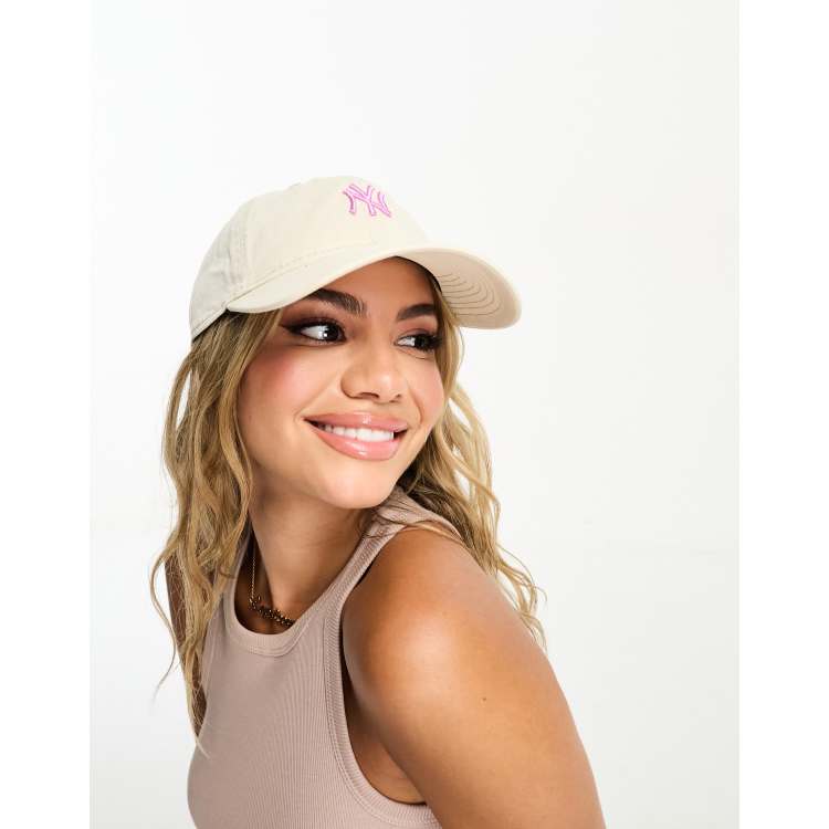 New Era 9Twenty NY mini cap in off white | ASOS