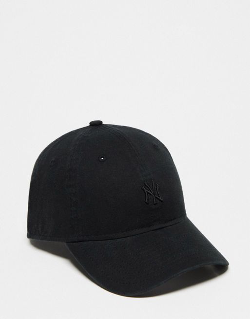 New Era 9Twenty NY Yankees mini logo unisex cap in black | ASOS