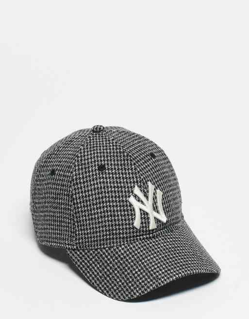 New Era - 9TWENTY - NY Yankees - Pet met pied-de-poule in grijs