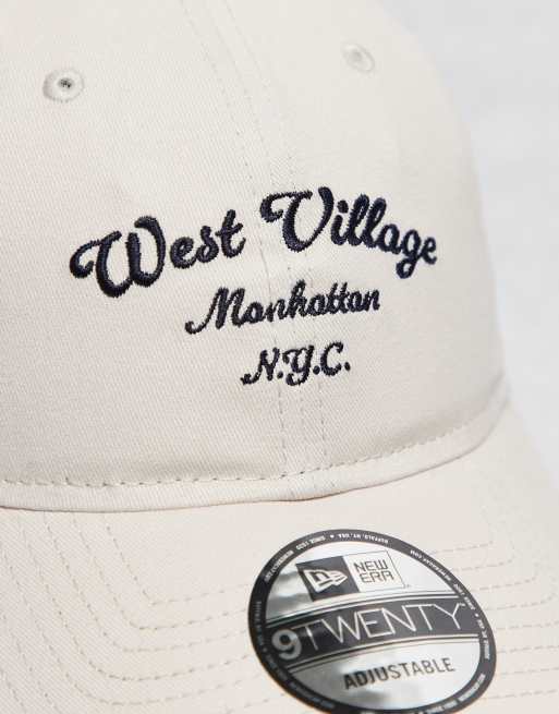 New Era 9Twenty unstructured embroidered logo cap in cream, 2 of 3