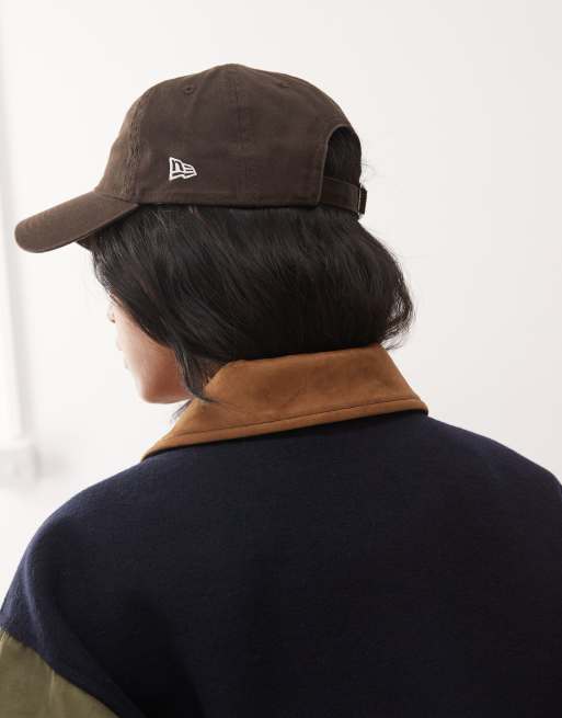 New Era 9Twenty womens unstructured script logo cap in brown, 3 of 3