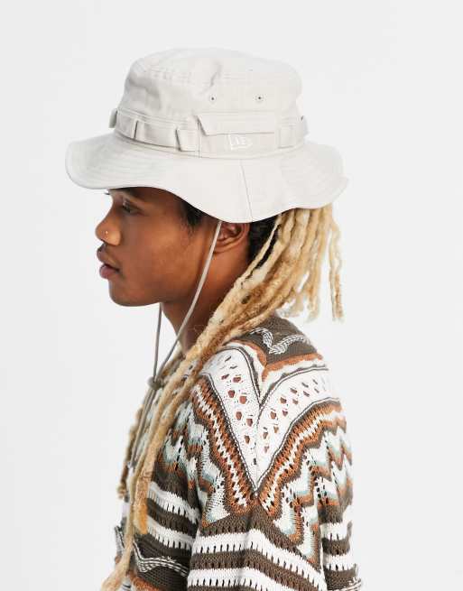 New Era adventure bucket hat in beige ASOS