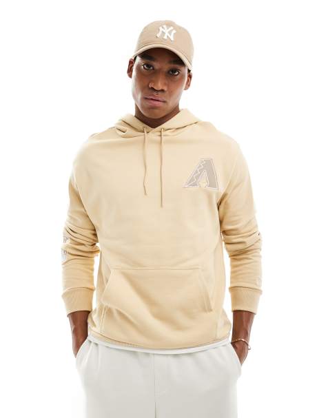 New Era Arizona Diamondbacks applique hoodie in sand - view 1