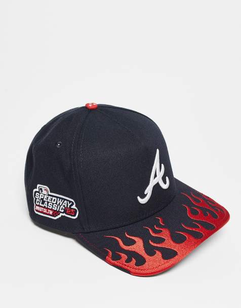 New Era Atlanta Braves 9forty A frame cap with contrast peak in in multi - view 1