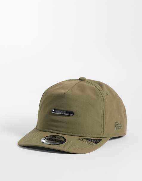 New Era badge logo 19twenty ripstop cap in khaki - view 1