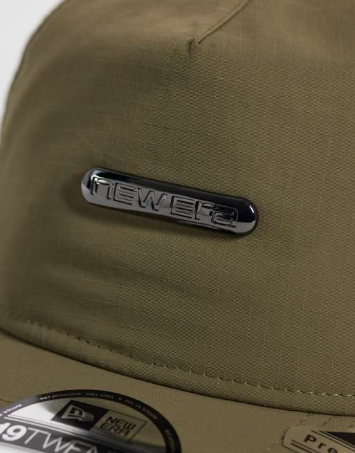 New Era badge logo 19twenty ripstop cap in khaki, 2 of 3