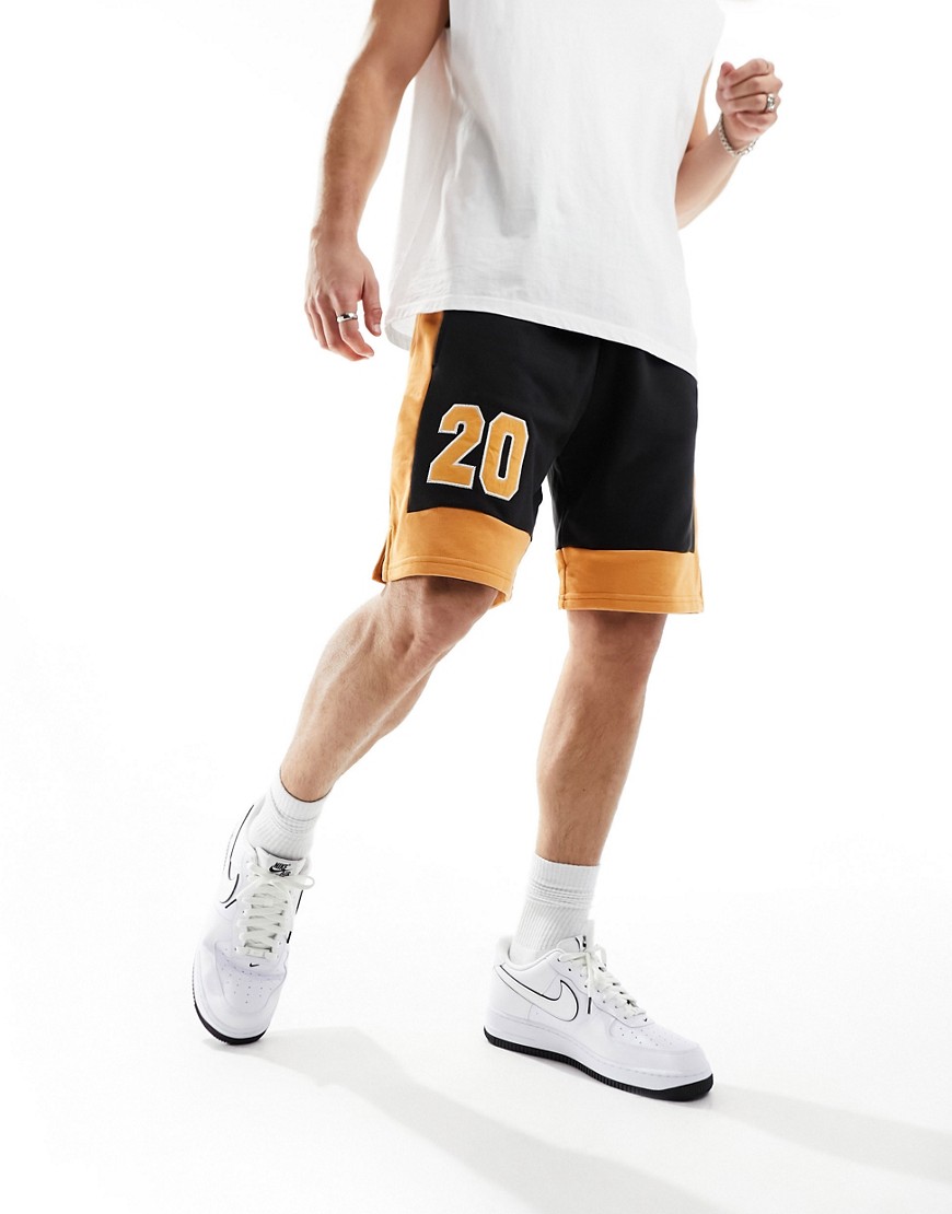 New Era basketball shorts in black