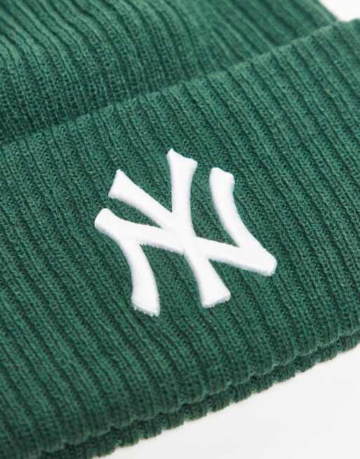 New Era - Berretto in acrilico dei NY Yankees verde scuro con risvolto, 2 di 3