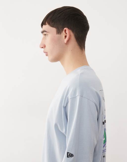 New Era - Blå oversized T-shirt med grafisk karakterprint på ryggen, 4 af 5