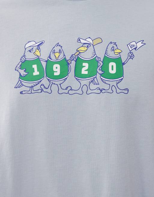 New Era - Blå oversized T-shirt med grafisk karakterprint på ryggen, 5 af 5