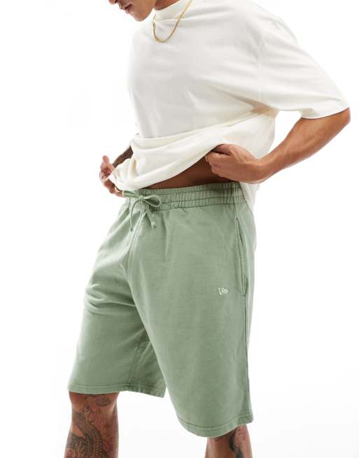 New Era – Blekgröna jersey-shorts