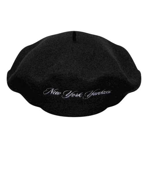 New Era - boina de lana negra con logo de NY Yankees para mujer, 2 de 3