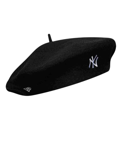 New Era - boina de lana negra con logo de NY Yankees para mujer, 3 de 3