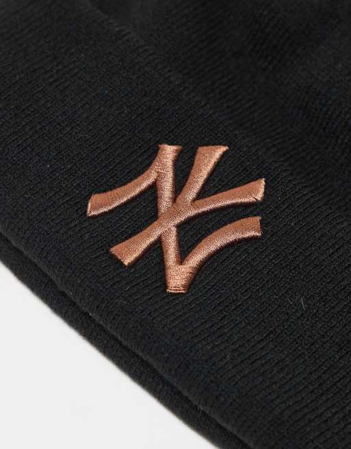 New Era - Bonnet à revers et logo or rose NY Yankees - Noir, 2 de 3