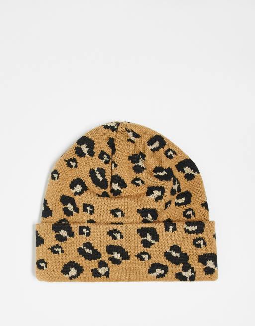 New Era - Bonnet motif léopard à large revers - Beige, 3 de 3