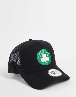 Men's New Era Kelly Green/White Boston Celtics Tear Trucker 9FIFTY Adjustable Ha