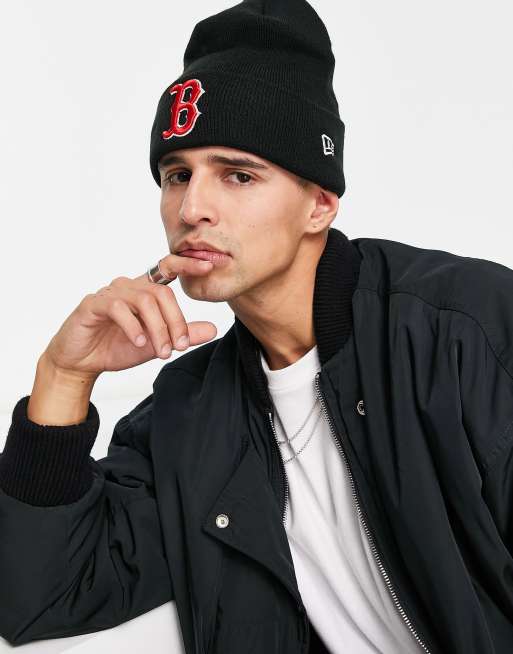 New Era – Boston Red in | Sox ASOS Schwarz – Basic-Strickmütze