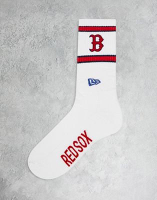 New Era boston red sox socks in white
