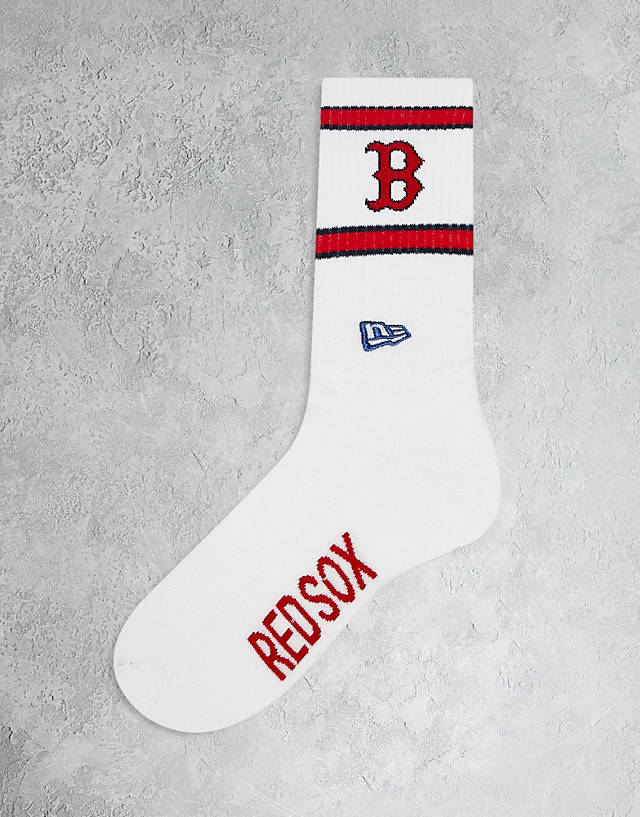 New Era - boston red sox socks in white