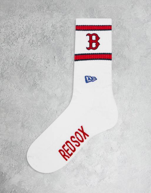  New Era boston red sox socks in white