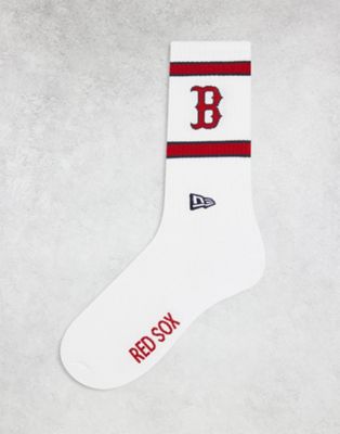 New Era Boston Red Sox socks in white