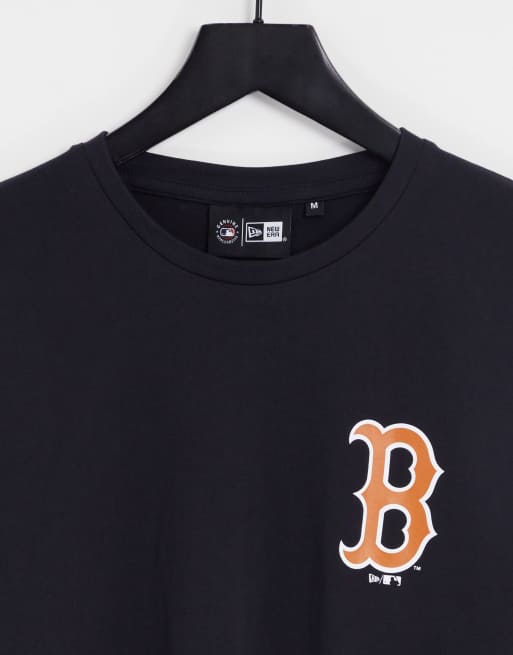 New era T-Shirt Boston Red Sox Logo Mtlc Black