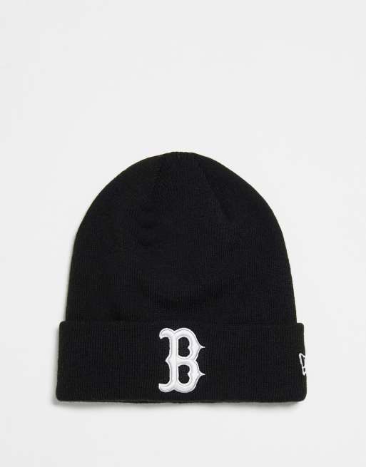 New Era - Boston Red Sox - Unisex muts in zwart met wit logo 