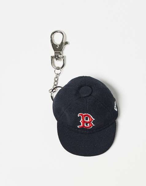 New Era Boston Redsox mini cap keyring chain in navy - view 1