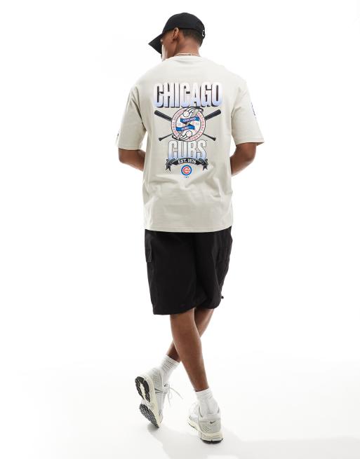 New Era – Boston White Sox – T-shirt w kolorze złamanej bieli z baseballową grafiką