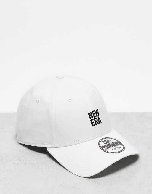 New Era branded 9Forty cap in white