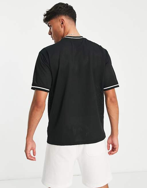 New Era NBA Brooklyn Nets back print t-shirt in black exclusive as ASOS, ASOS