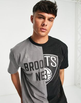 New Era Brooklyn Nets splice t-shirt in black