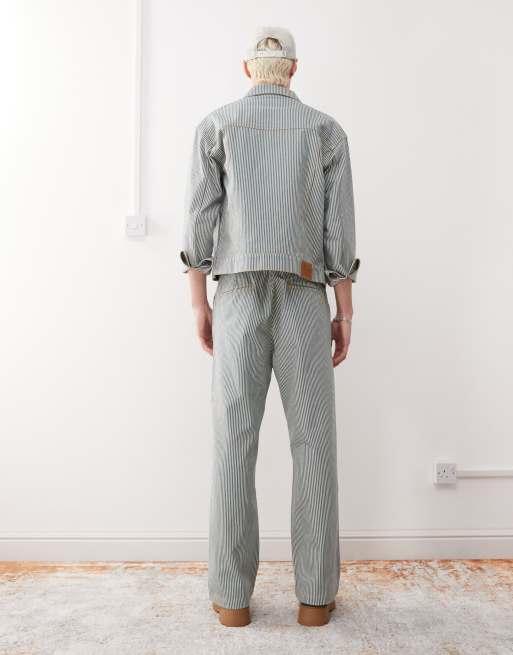 New Era – Bunte, weite Denim-Jeans mit Nadelstreifen, Kombiteil , 2 von 5