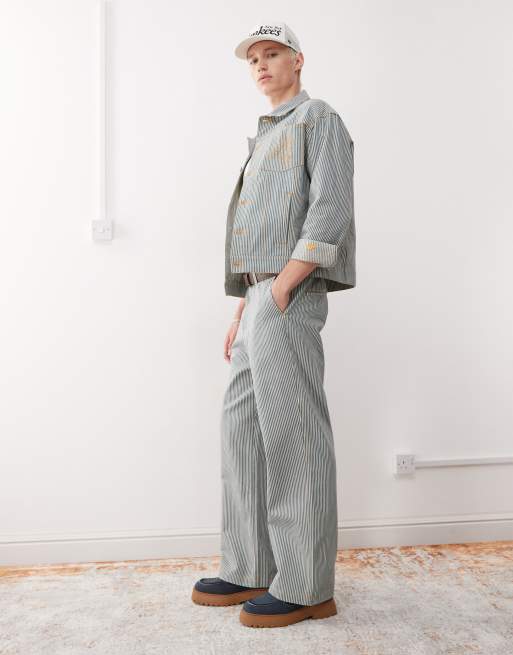New Era – Bunte, weite Denim-Jeans mit Nadelstreifen, Kombiteil , 3 von 5