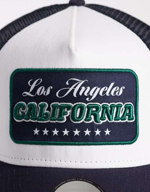 New Era - California - Cappellino trucker blu navy/bianco con toppa, 2 di 3