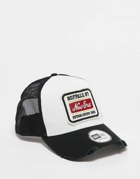 New Era - Cappellino trucker bianco multicolore con toppe vintage - view 1