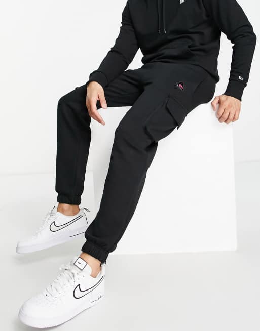 New Era cargo joggers in black