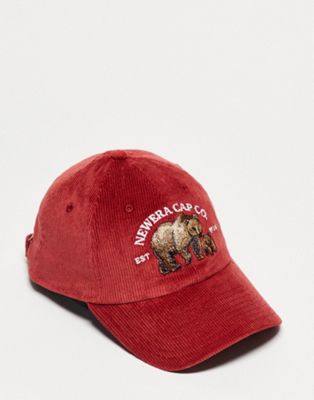 New Era casual classic wildlife cord unisex cap in red