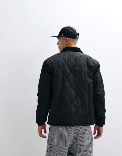 New Era - Chaqueta negra estilo entrenador con logo, 5 de 5