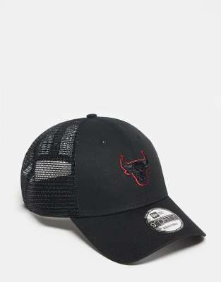 New Era - Chicago Bulls - 9forty - Trucker-Kappe in Schwarz