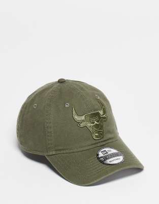 New Era New Era Chicago Bulls 9twenty tonal cap in khaki-Green