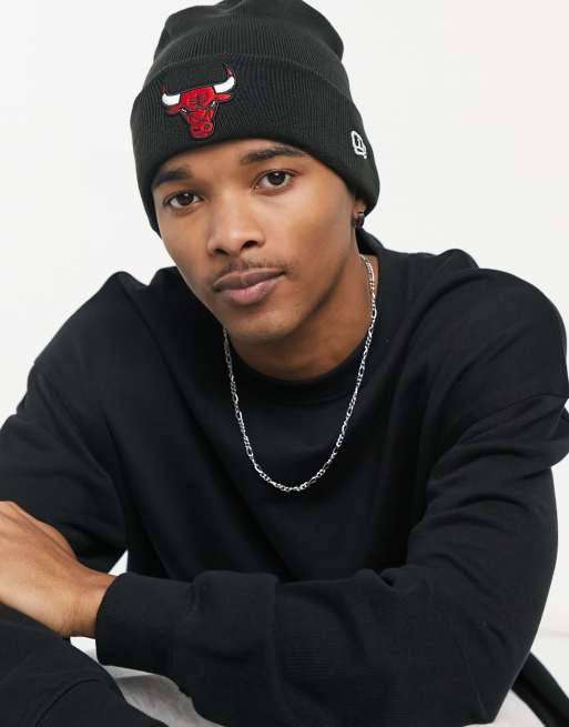 winnaar Tegen de wil nicht New Era - Chicago Bulls - Beanie met pompon in zwart | ASOS