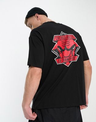 New Era Chicago Bulls champions backprint t-shirt in black