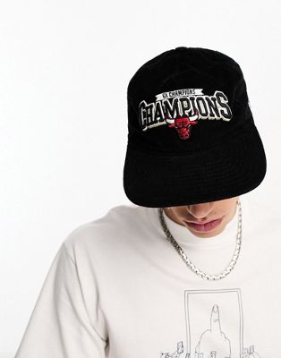 New Era Chicago Bulls champions corduroy cap in black - ASOS Price Checker