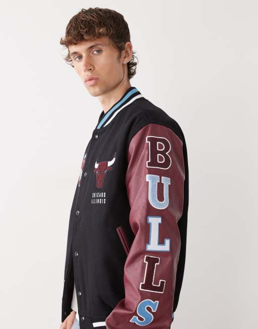 New Era - Chicago Bulls - Giacca college nero e bordeaux, 4 di 5