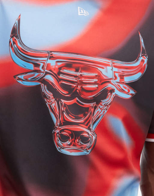 New Era - Chicago Bulls - Jersey top met grafische NBA-print in multi, 3 van 7
