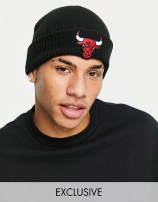 New Era Chicago Bulls knit beanie in black exclusive at ASOS