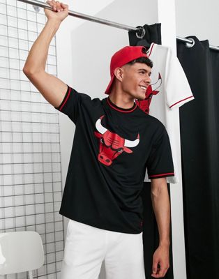 New Era Chicago Bulls mesh applique t-shirt in black - ASOS Price Checker