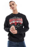 [New Era] New Era Chicago Bulls motif sweatshirt in black XL Black